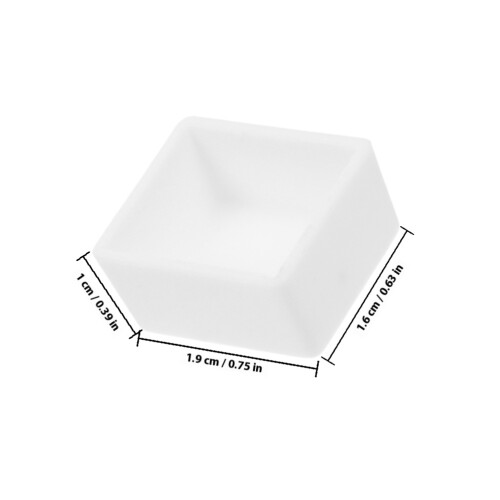24Pcs Durable White Plastic Empty Watercolor Half Pans for Painting 1