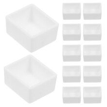 24Pcs Durable White Plastic Empty Watercolor Half Pans for Painting