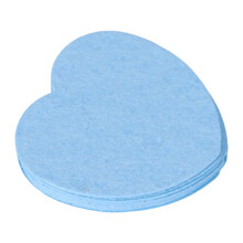 50 Pieces Wood Pulp Cotton Heart Face Sponges For-Blue