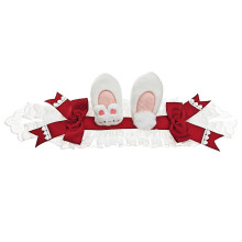 Bande de cheveux d'oreille de lapins d'anime Ă la mode,-Rouge
