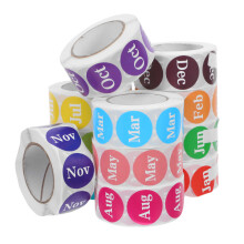 Ronde Maandlabels in Assorti Kleuren Zelfklevend Voor Planner