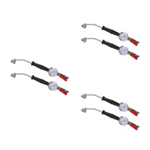 6Pcs Portable Tire Inflator Attachment with Gauge Multi Color for Home