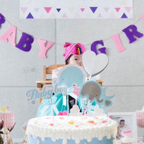Accessoire Gâteau Bleu Insert Bébé Décoration 1