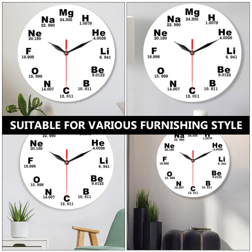 1Pc Artistic Black Acrylic Wall Clock Mute Modern Home Decor 2
