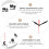 1Pc Artistic Black Acrylic Wall Clock Mute Modern Home Decor 4