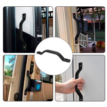 Maniglia di assistenza in HDPE nera barra di supporto da 240 mm per porta d'ingresso per RVs rimorchi cargo e yacht