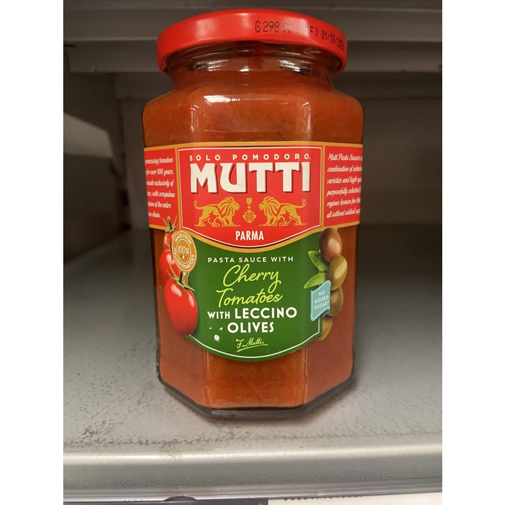 Mutti Pasta Sauce Cherry Tomato With Leccino Olives 400G (Pack Of 6)