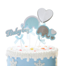 Accessoire Gâteau Bleu Insert Bébé Décoration