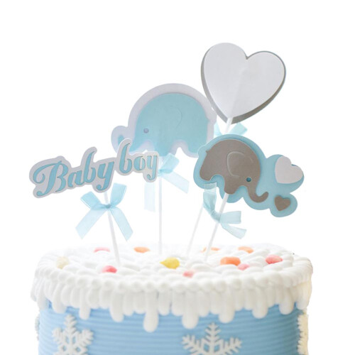 Accessoire Gâteau Bleu Insert Bébé Décoration