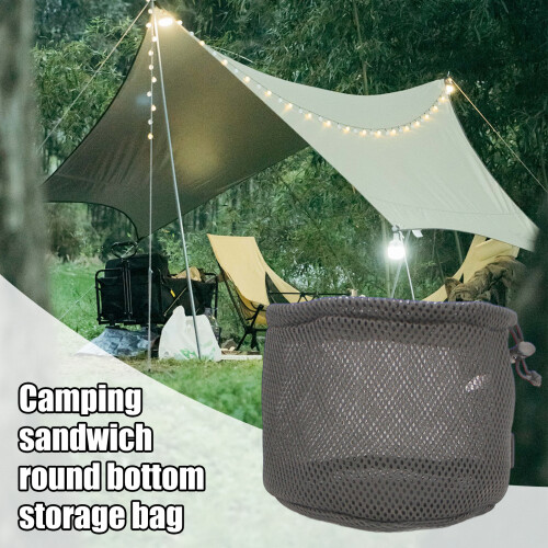 Robuster schwarzer Camping-Ausrüstungshalter-kleine Netztasche 2