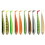 5 Pieces T Tail Soft Baits 9.5cm Walleye Artificial-Color C 2