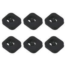 6Pcs Tennis Vibration Dampener Shock Absorbers Silicone-Black