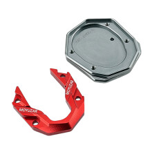 Béquille latérale en alliage d'aluminium, pour série-Rouge