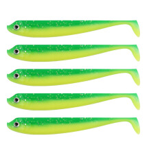 5 Pieces T Tail Soft Baits 9.5cm Walleye Artificial-Color C