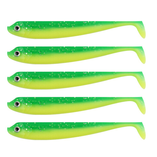 5 Stück 9,5 cm T-Schwanz-Weichköder Premium-PVC-Köder-Farbe C