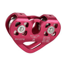 Multipurpose Climbing Pulley Carabiner Reliability-Rose Red