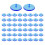 50lots Multicolor Golf Ball Position Markers-Transparent Blue 1