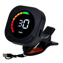 Professionele clip-on gitaartuner-Zwart oplaadbaar model