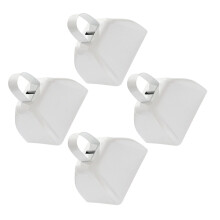 Set van 4 mini-metalen koebellenset, kleurrijke kleur,-Wit