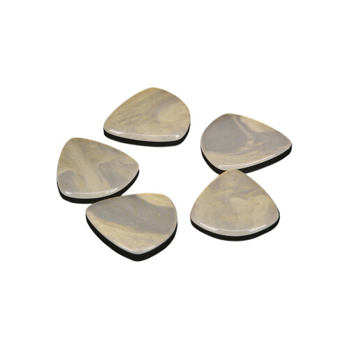 Set van 5 responsieve harsgitaarplectrums met-Transparant wit