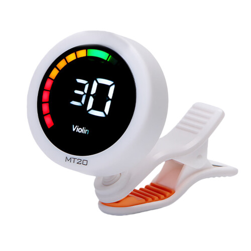 Roterende gitaartuner Professionele clip-on-Wit Batterijtype