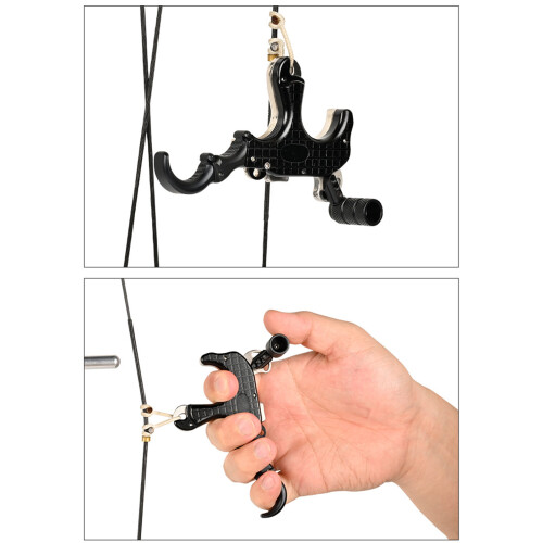 3Finger Bows Releases Aids Triggers Compound Bows-black silver 2