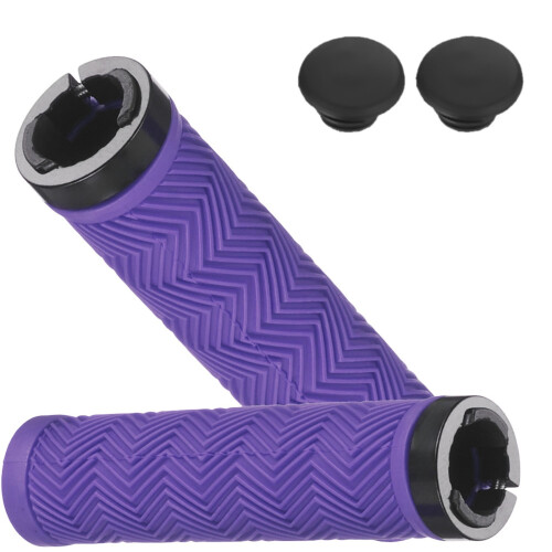 1 Pair Mountain Bicycles Grip Handlebars Grip Breathable-Purple
