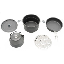 Outdoor Camping Kookgerei Backpacken Potten Ketel-Lichtgrijs