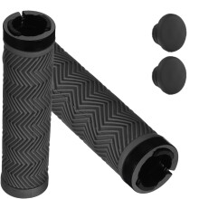 Poignée de guidon de vélo respirante pour vélos de 22,2 mm,-Noir