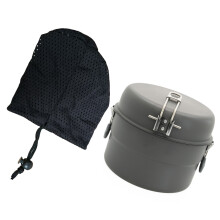 Ustensiles de cuisine de Camping portables avec-Gris clair