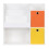 Children's White Bookshelf with Compartments and Bins 4