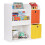 Children's White Bookshelf with Compartments and Bins 6