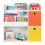 Children's White Bookshelf with Compartments and Bins 7