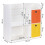 Children's White Bookshelf with Compartments and Bins 8