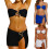 Comfortable Separate Design Quick Drying Swimwear-White S 3
