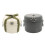 Outdoor Camping Pots Frying Pan with Folding Handle-Light Grey 2