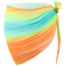 Fashionable Polyester Beach Wrap For Women Breathable-Orange M
