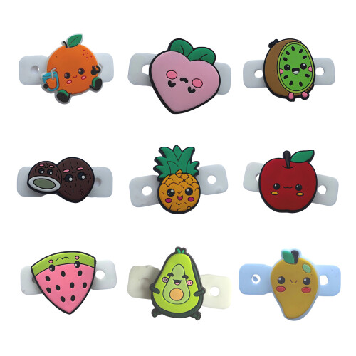 9pcs High Elastics Silicones Tennis Dampeners Fruit Design