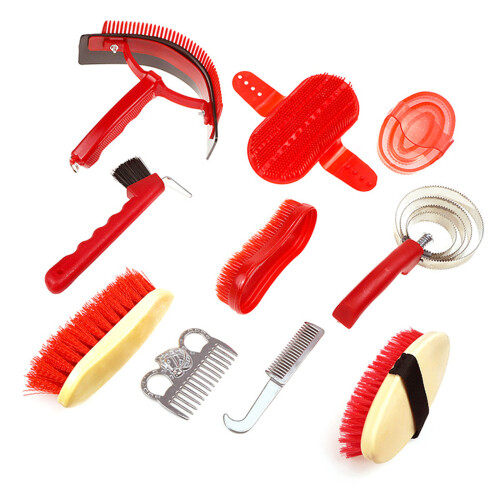 Horse Shedding Grooming Massaging Tool Set Bathing Cleaning