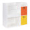Children's White Bookshelf with Compartments and Bins 1