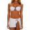 Comfortable Separate Design Quick Drying Swimwear-White S 1