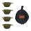 4Pcs Plastic Camping Tableware Set BBQ-4 military green por 1