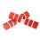 Cycle Rear Pegs Foot Rest Red Aluminium 10cm 17