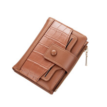 Bifold Clutch Purse,Minimalist Credit Card Holder,Women's-brown