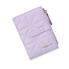 Women Fashion Zippered Wallet Multiple Card Holders-Purple
