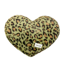 Leopard Heart PP Cotton Cushion for Car Office Home-Green