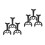 6Pièces Support Bras Ventilateur Plafond Zinc Multifonctionnels 1