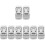 8Pcs Silver Ergonomic Laptop Stand Aluminum Portable Cooling Riser 1