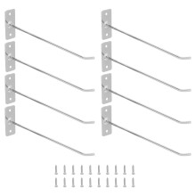 20Pcs Silver Iron Wall Hooks Heavy Duty Metal Coat Storage Organizer