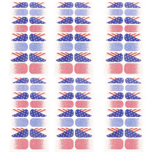 6Sheets Red American Flag Nail Art Stickers for DIY Manicure